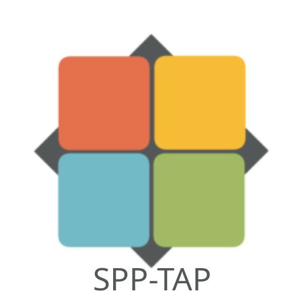 a square divided into four different colored quadrants