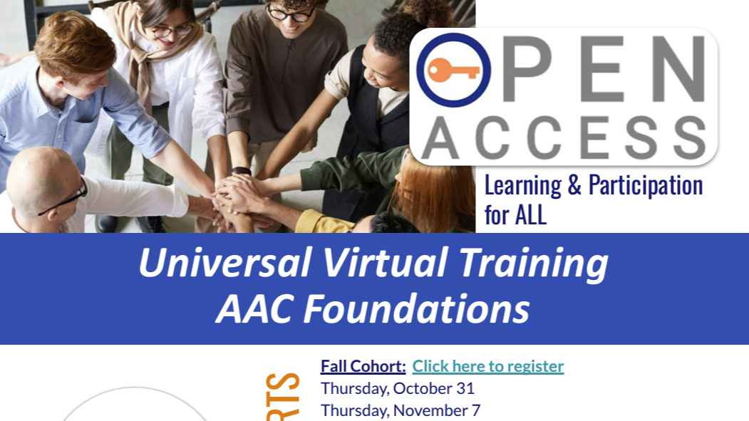 Open Access Universal Virtual Training AAC Foundations Flyer