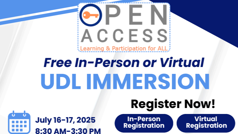 Open Access flyer with dates and registration link