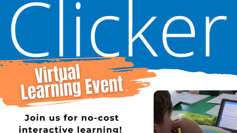 Clicker Virtual Learning Event Flyer