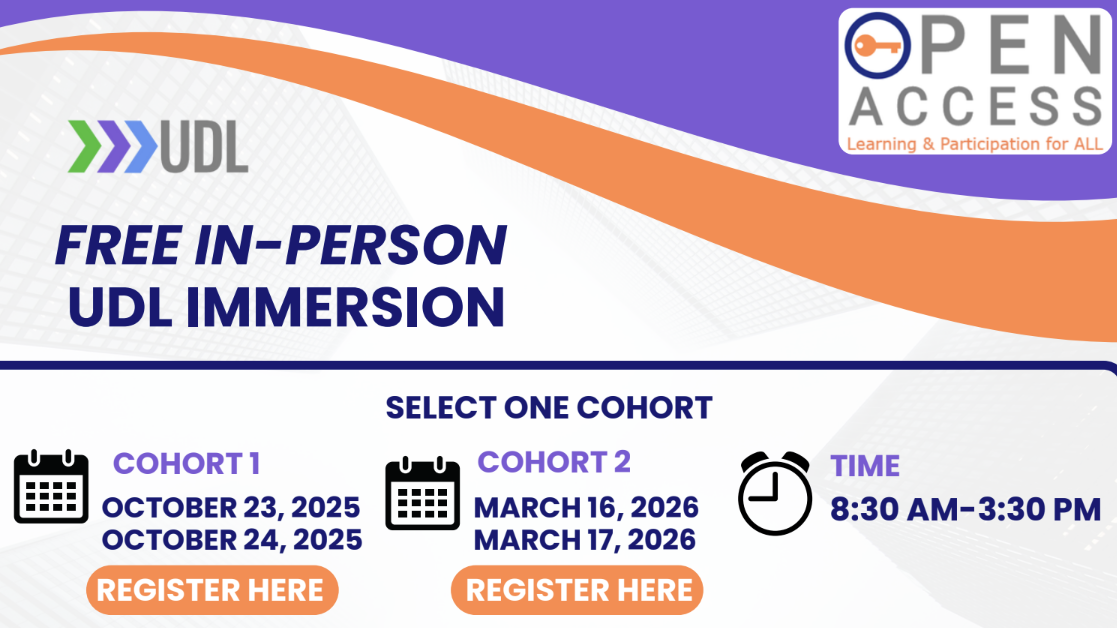 Open Access UDL Immersion Flyer