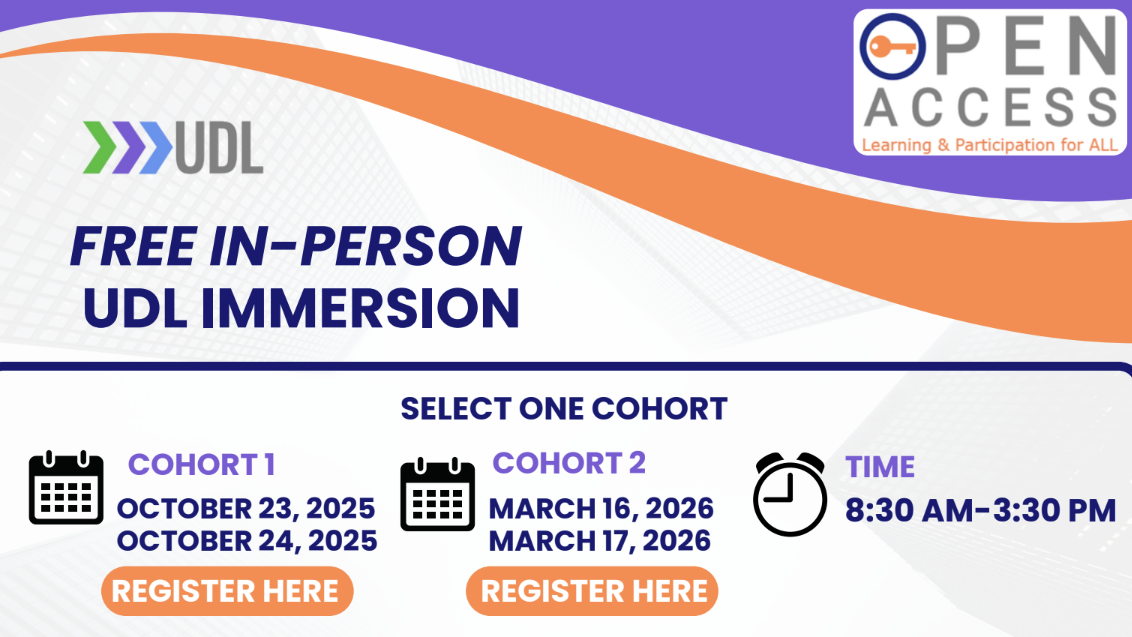 Open Access UDL Immersion Flyer
